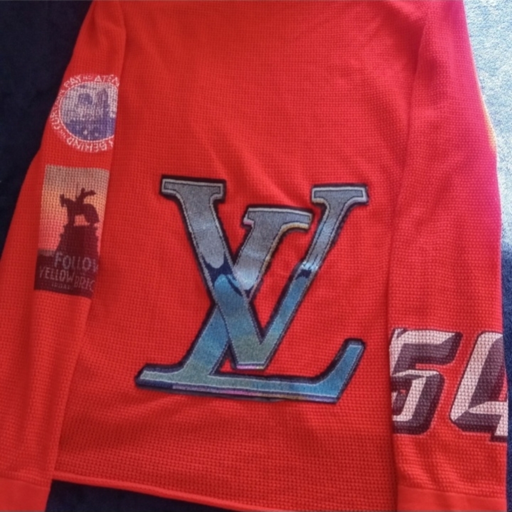 Louis Vuitton Red Crew Neck Sweater